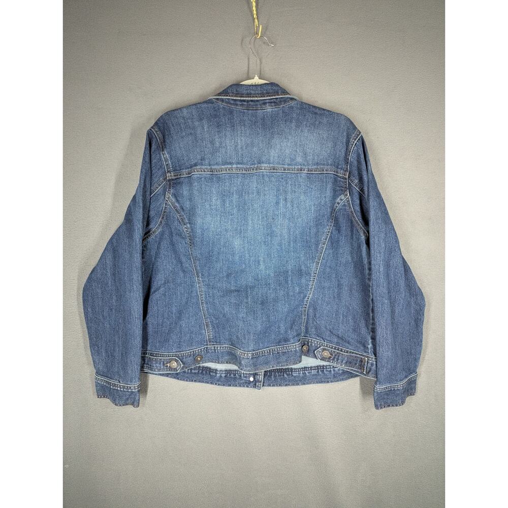 Style & Co. Denim Jean Jacket Womens 20W Adjustable Waist Pockets - Picture 6 of 8